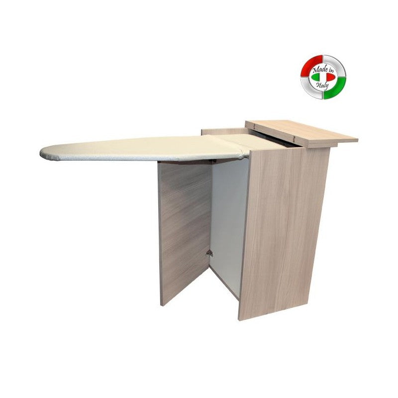 Mueble tabla de planchar Olmo en madera de melamina con 3 cajones 44x57xH.89 cm