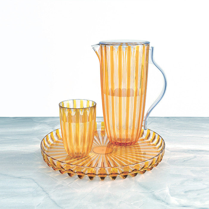 Jug with lid Guzzini Dolcevita amber