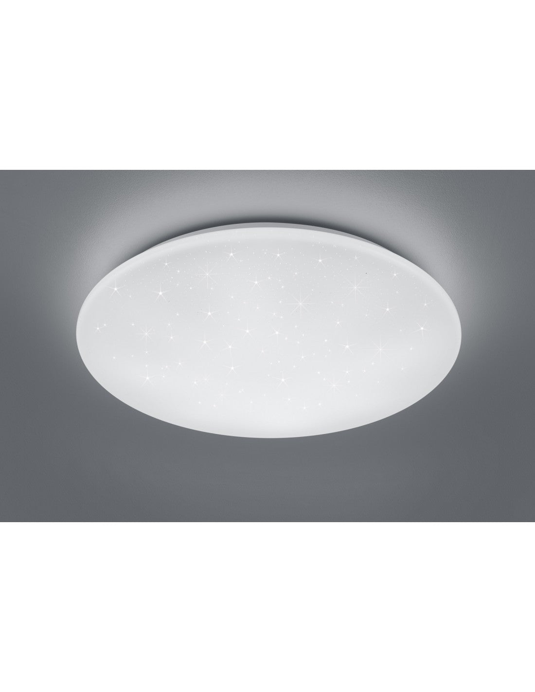 Kato LED-Deckenleuchte, dimmbar, weiß, funkelnder Sterneffekt, Ø60 cm, Trio-Beleuchtung