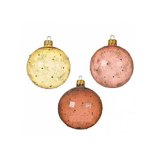 Gold/brown/earth Christmas ball assorted Christmas decorations cm 8 pcs 1