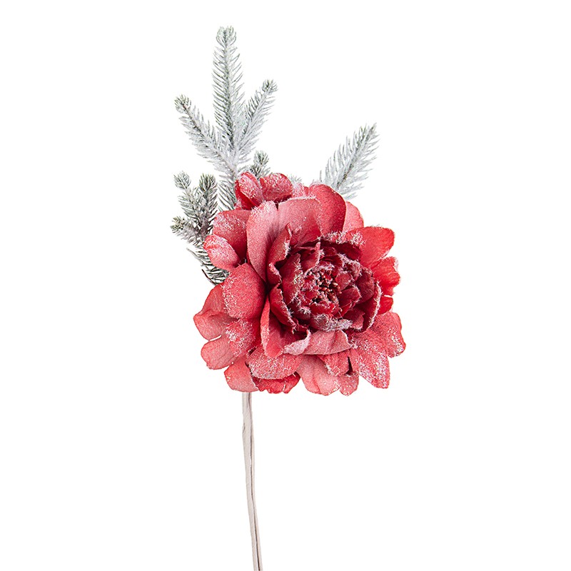 Peony Lynda Red Christmas decoration h32 cm