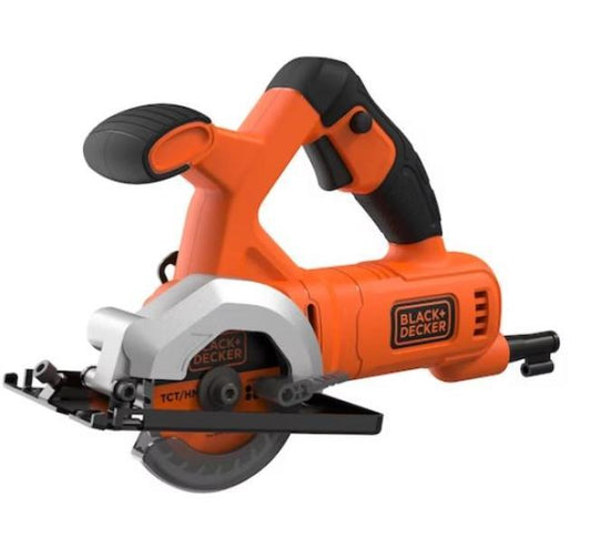 Black and Decker Mini-Kreissäge 400 W 85 mm mit zwei mitgelieferten Klingen Bes510-Qs