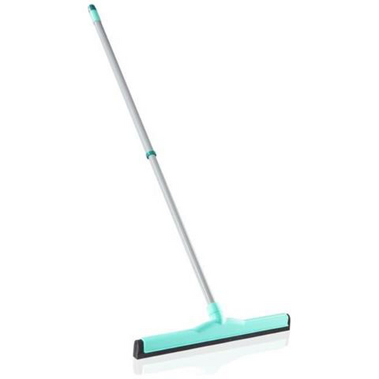 Squeegee floor cleaner with stick