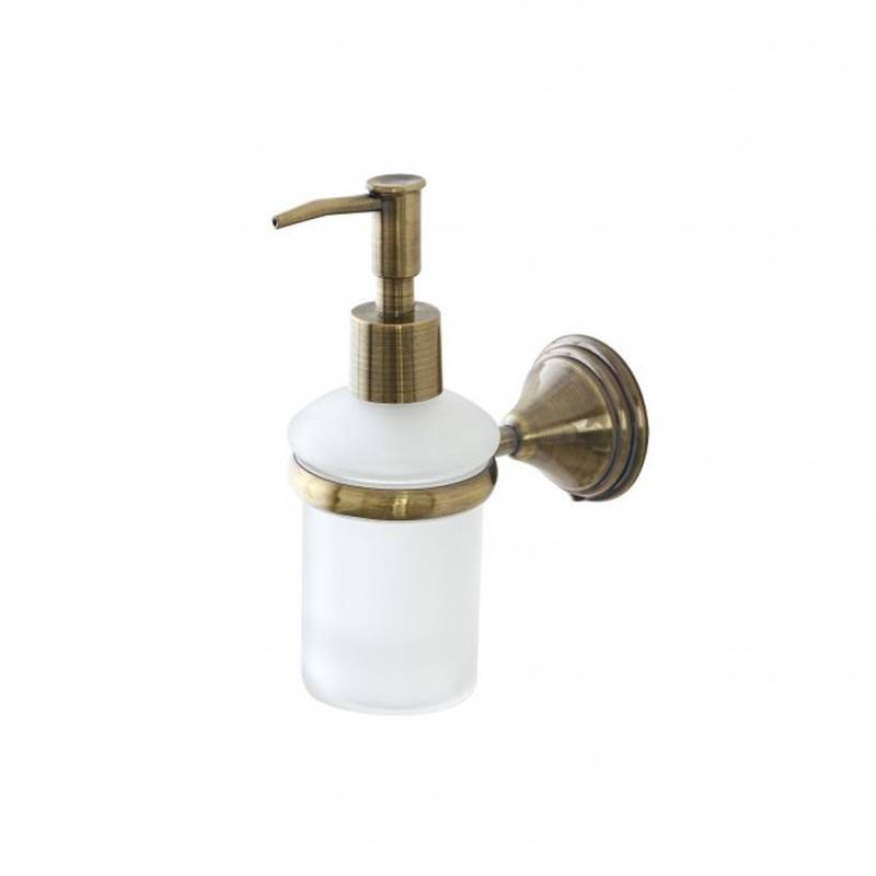 Soap dispenser from the Athena series, in bronzed finish.