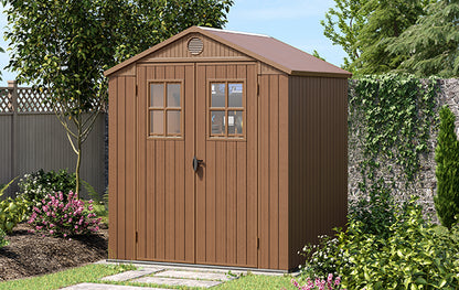 Gartenhaus Darwin 6X6 mit Vorderfenster Braun Keter