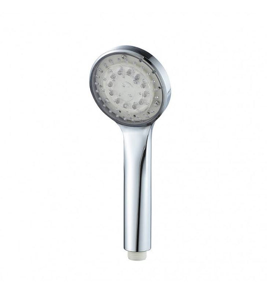 One-jet chromed hand shower with LED lights - Lumy series