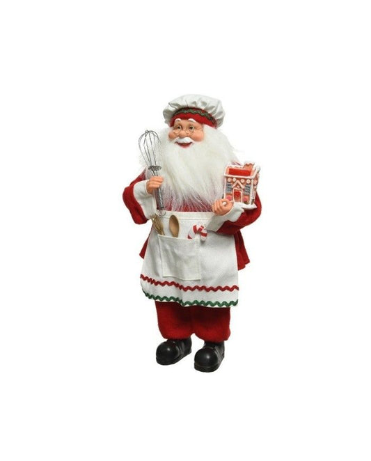 Statuetta Babbo Natale Cuoco H45