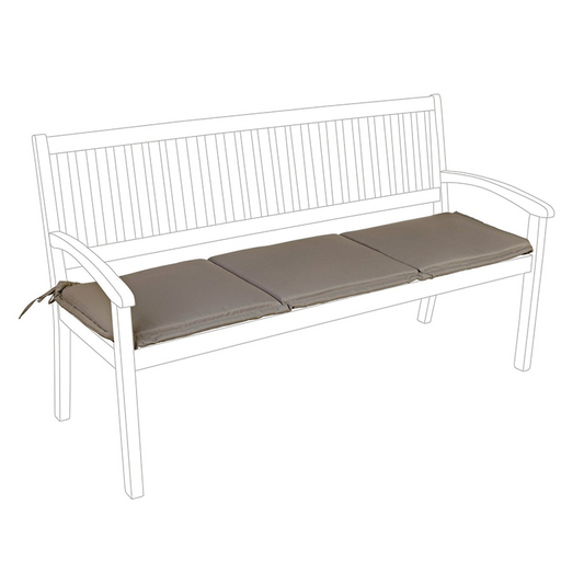 Choco 3 seater poly bench cushion