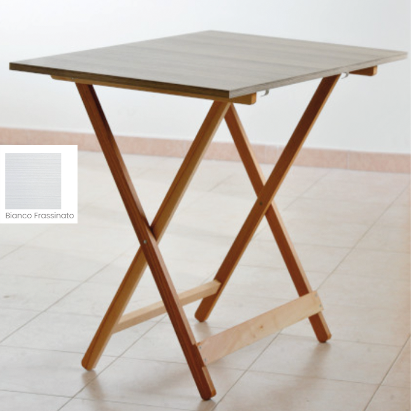 Mesa plegable de formica en roble blanqueado 60x90 cms