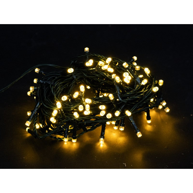 Luces 1000 LEDs blanco cálido Longitud MT.20 + 2 CABLE Navidad iluminada