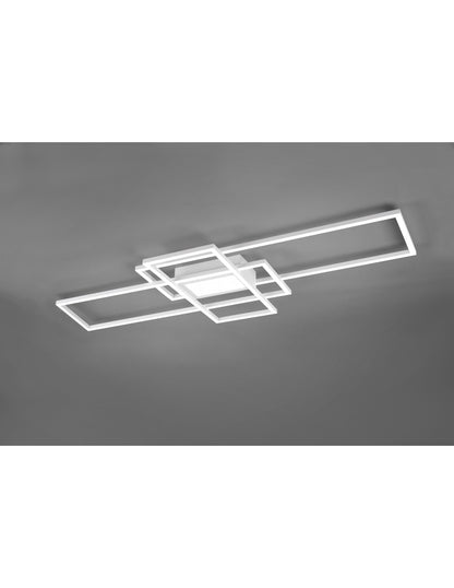 Plafoniera Irvine 3 Rettangoli Led 60w Bianco L105 cm Dimmerabile Trio Lighting