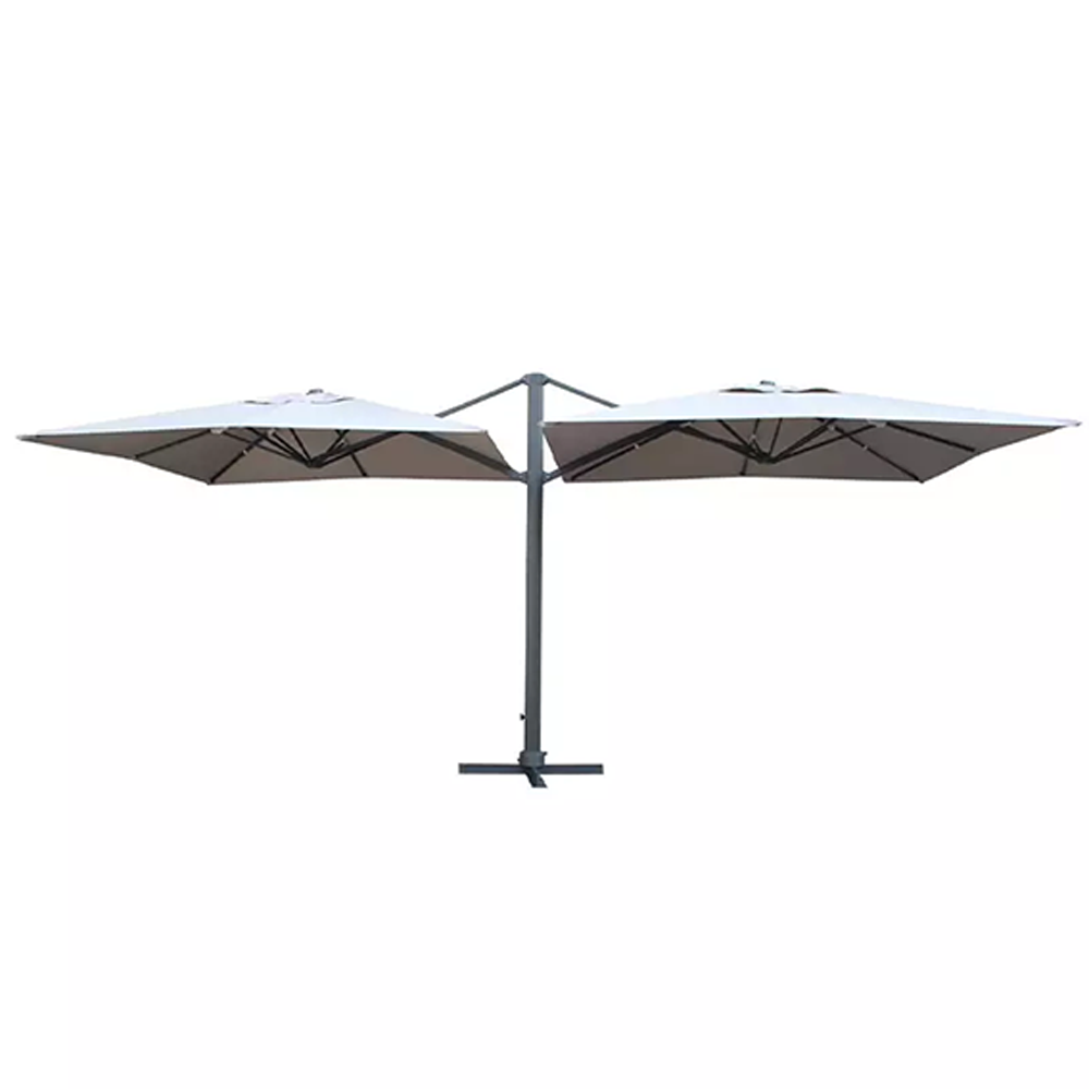 Aluminum umbrella bismark sand 3x6m