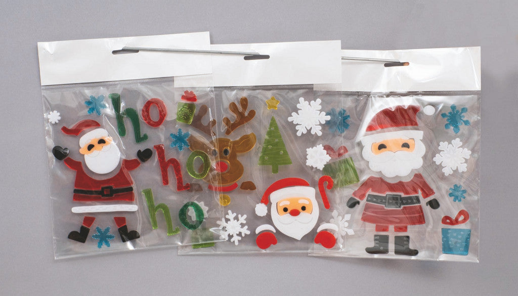 Window sticker Gel Pvc Cm.20X203Mod.Assortoi In Bst Christmas decoration