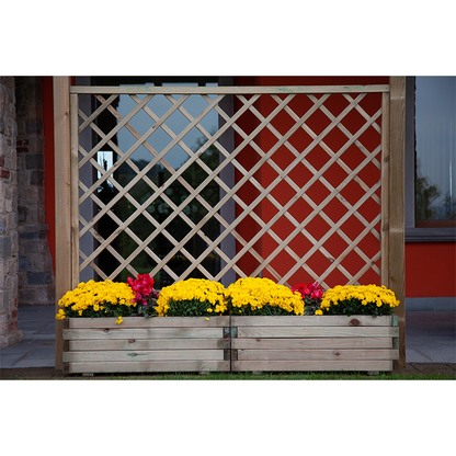 Sunflower composition Planter with grating