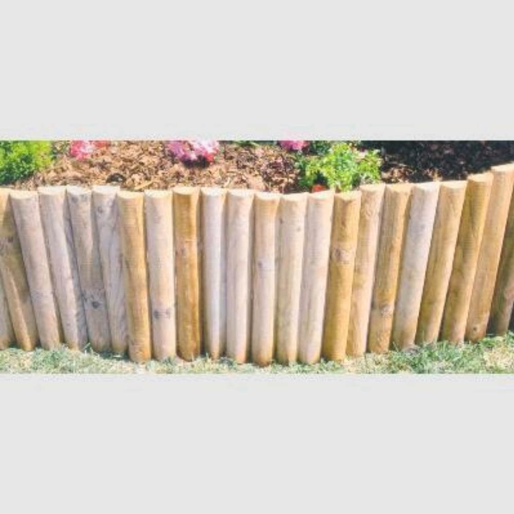 Wooden fence for flower beds Rollborder 200 x 20 H