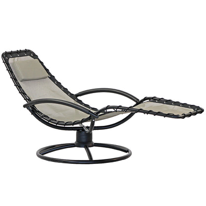 Fixed elliptical deck chair 175 x 78 x 82 cm