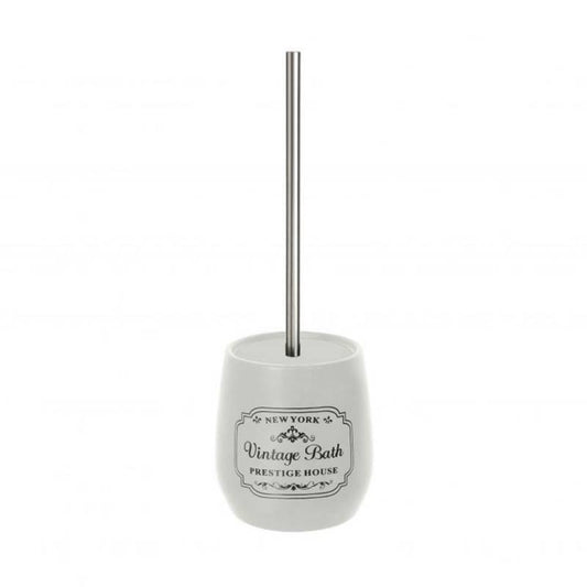 Elegantly designed toilet brush holder "New York" in white.