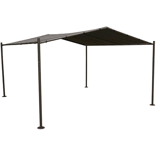 Certeli square gazebo, Abri shape, graphite - slate 4x4 colors