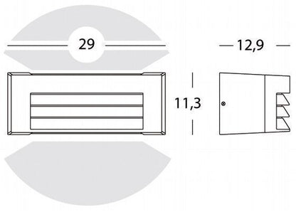 E27 wall lamp tosca graphite line