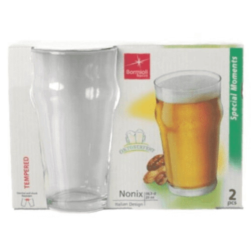 Bormioli Rocco Nonix Bierglas 58 Zentiliter Packung mit 2 Stück