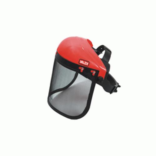 Visera de casco de protección de malla ajustable.