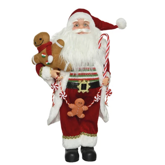 Santa Claus with gingerbread and sticks H 30