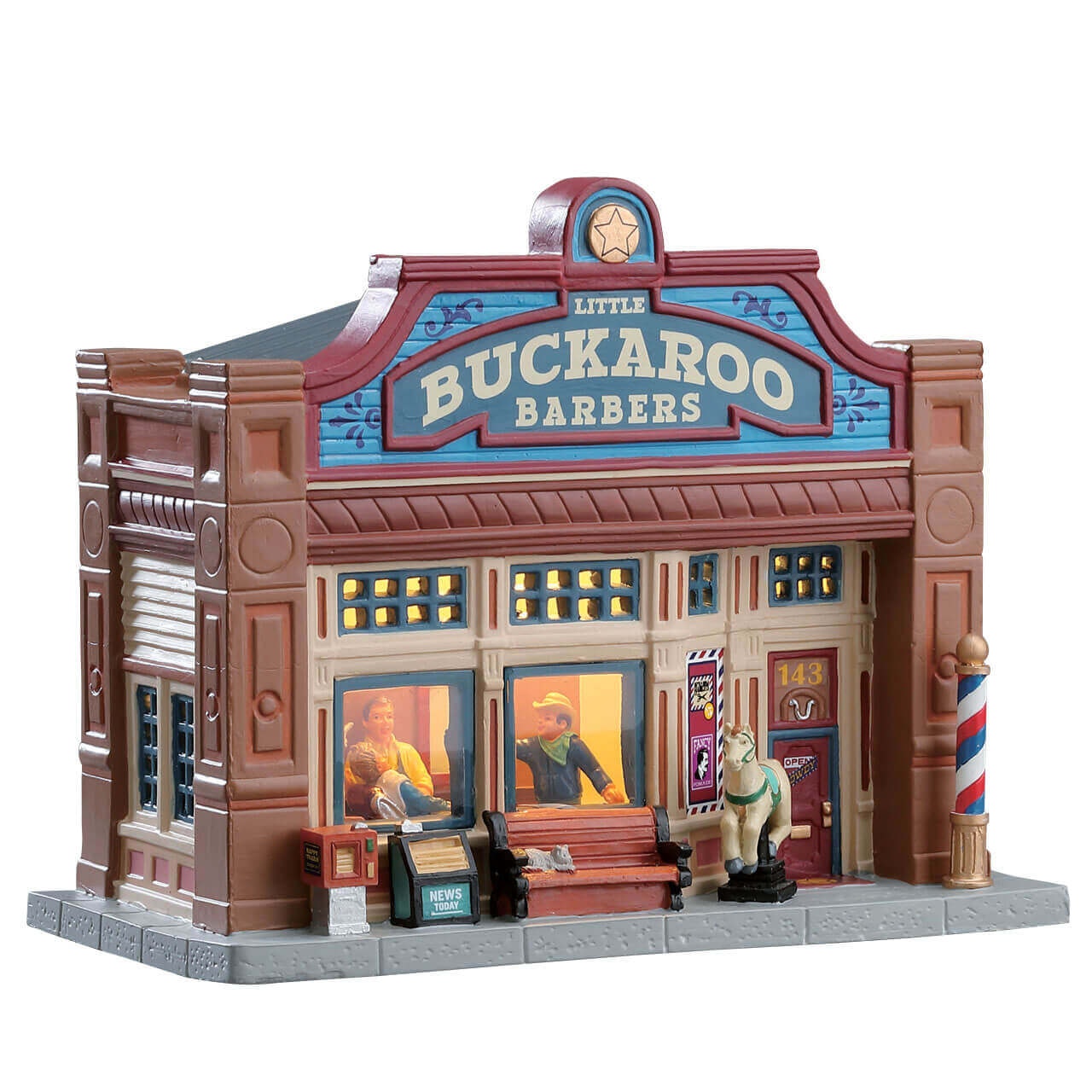 Little Buckaroo Barbershop - Christmas Village Barber