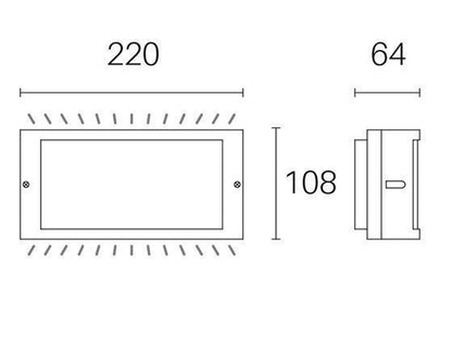 Wandleuchte 10W LED 4000K weiße Bildschirmlinie