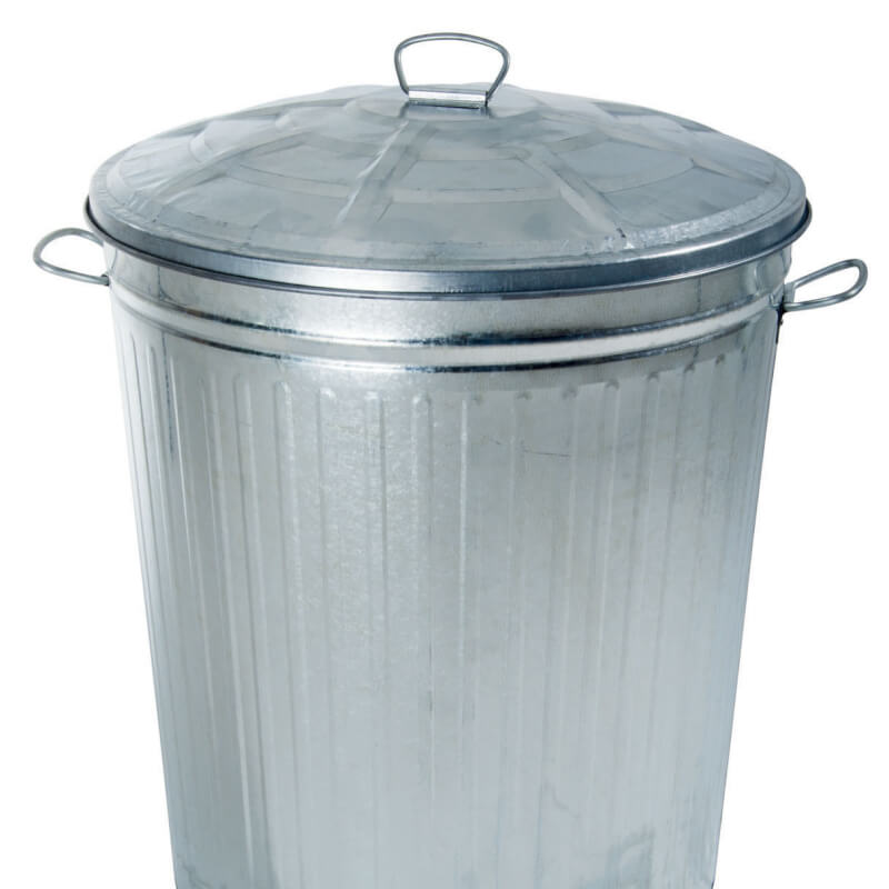 35 liter galvanized bin, height 37 cm