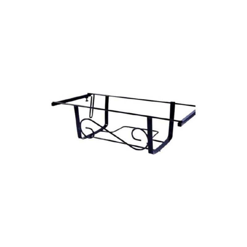 Balcony Planter 40Cm Black Adjustable