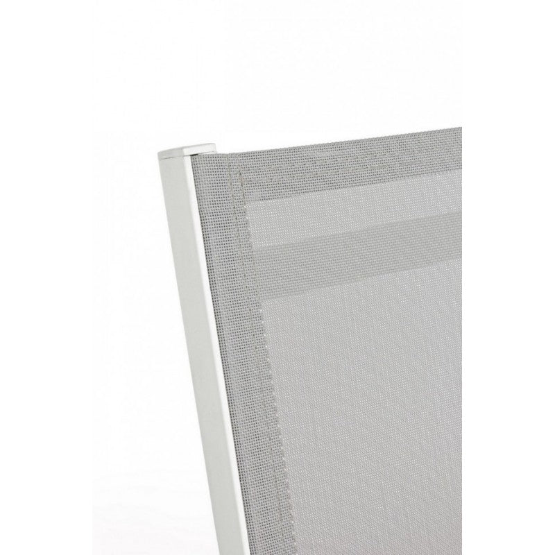 Outdoor Chair In White Gray Aluminum Elin 47X57X H88 Cm