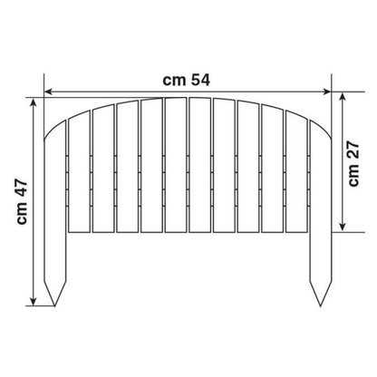 54 x 47 cm Bogenholzzaun für Vampirpflanzen