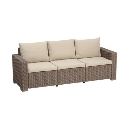 Divano 3 Posti California Cappuccino - Dimensioni: 198x68x71,5 cm