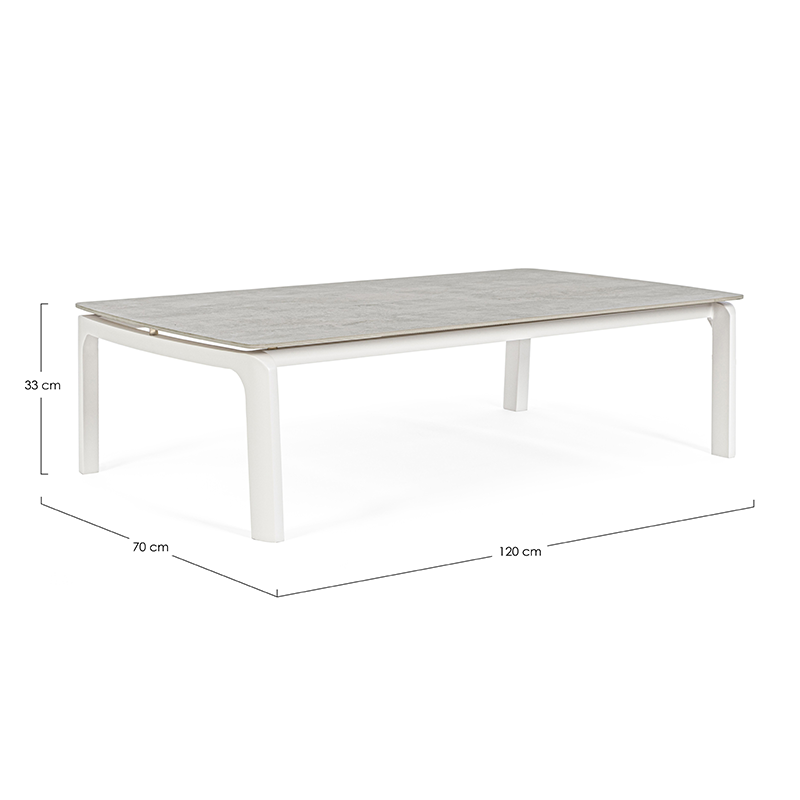 JALISCO 120X70 WHITE coffee table