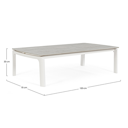 JALISCO 120X70 WHITE coffee table