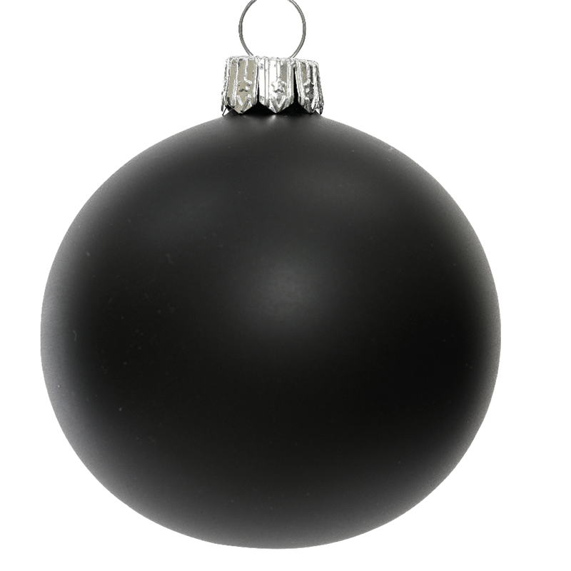 Mattschwarze Weihnachtskugel Ø10