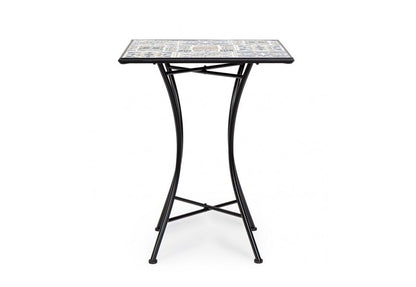 Outdoor Table Mykonos Qu 60x60 - Steel Frame - Ceramic Top - Easy Assembly