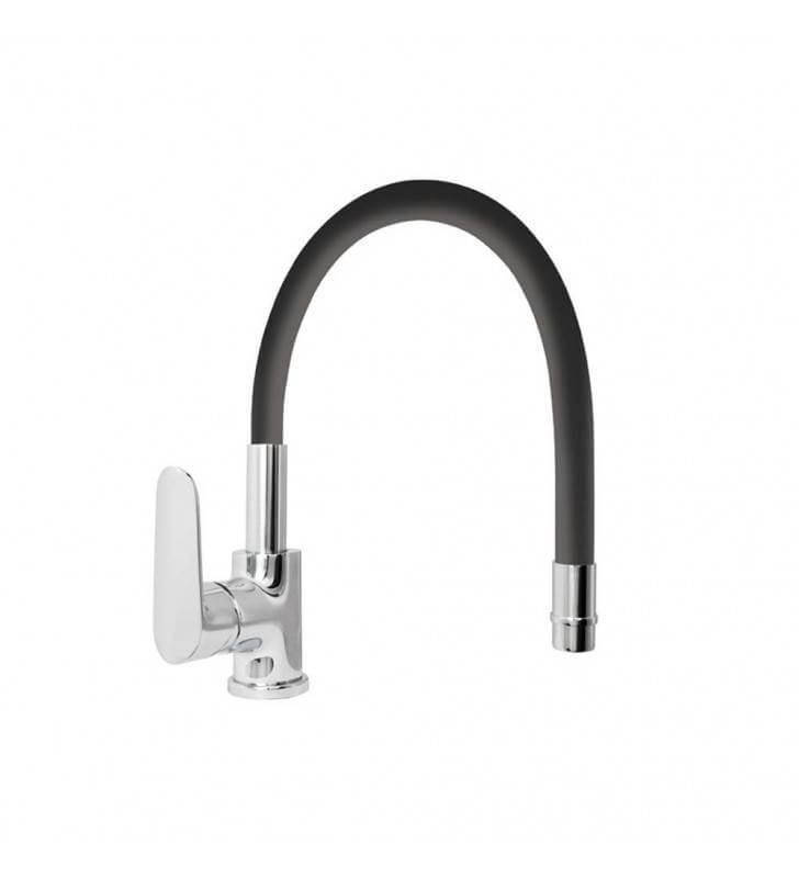 Black sink tap, torpedo series, high spout