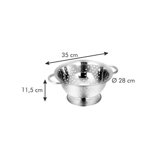 Colador GrandChef de acero inoxidable con base D28 cm