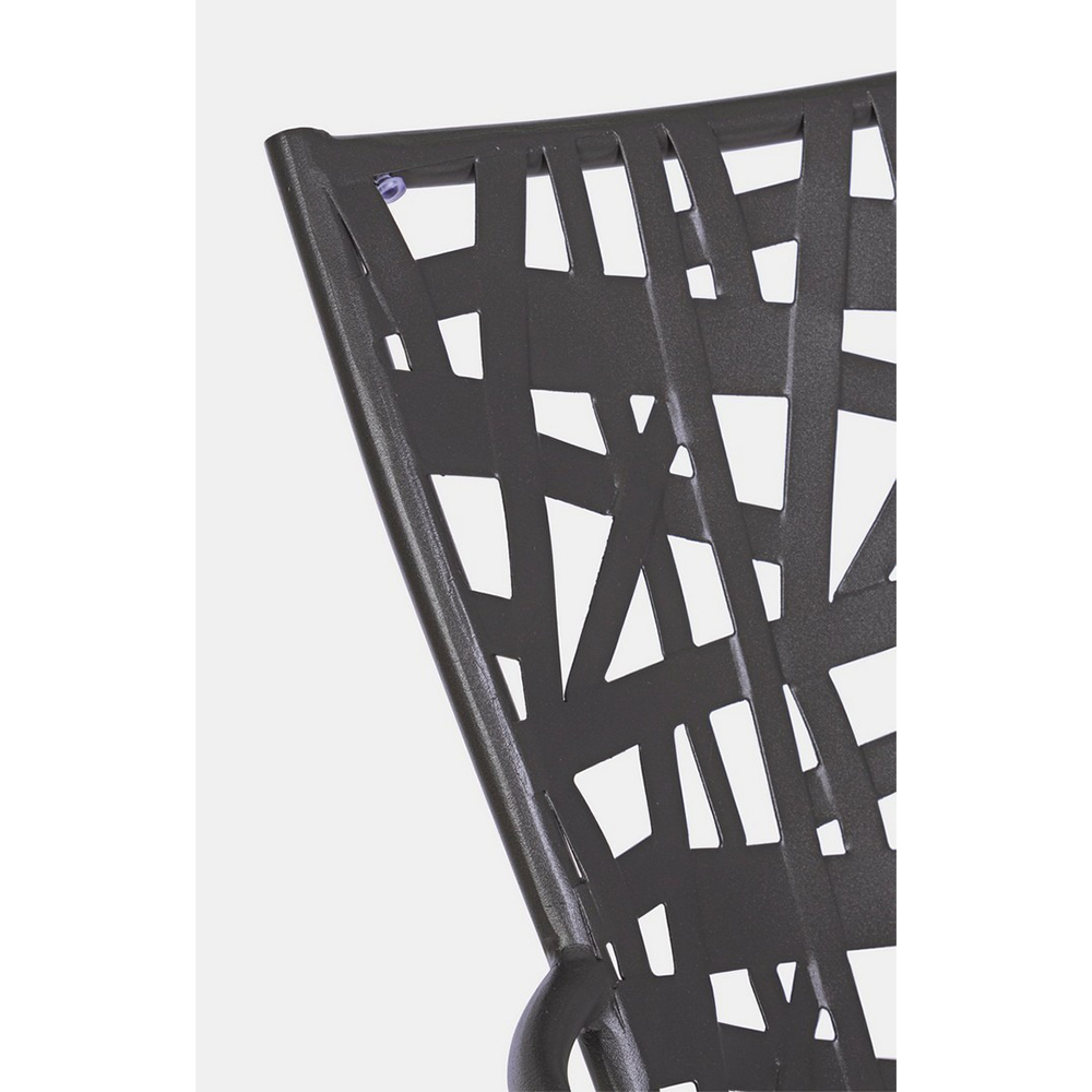 Kelsie anthracite chair with armrests