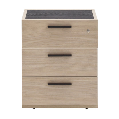 Low Chest of Drawers with 3 Drawers and Wheels H61xW50xD47