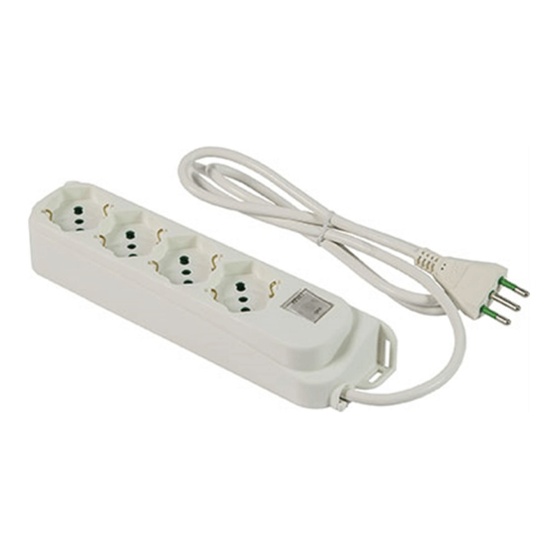 Schuko Power Strip + Retail Thermal Fme White Places 4 2P+E 16A Nâ°Xmmq 3X1,0 Mt 1,5