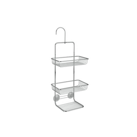 Chromed 3-tier shower support, dimensions 20x11x38/47 cm, Mallorca model