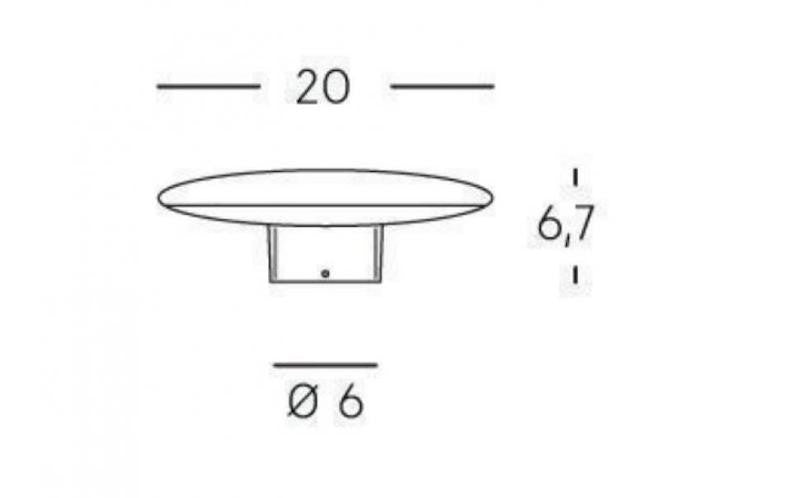 Pole-top 18w led 4000k grau