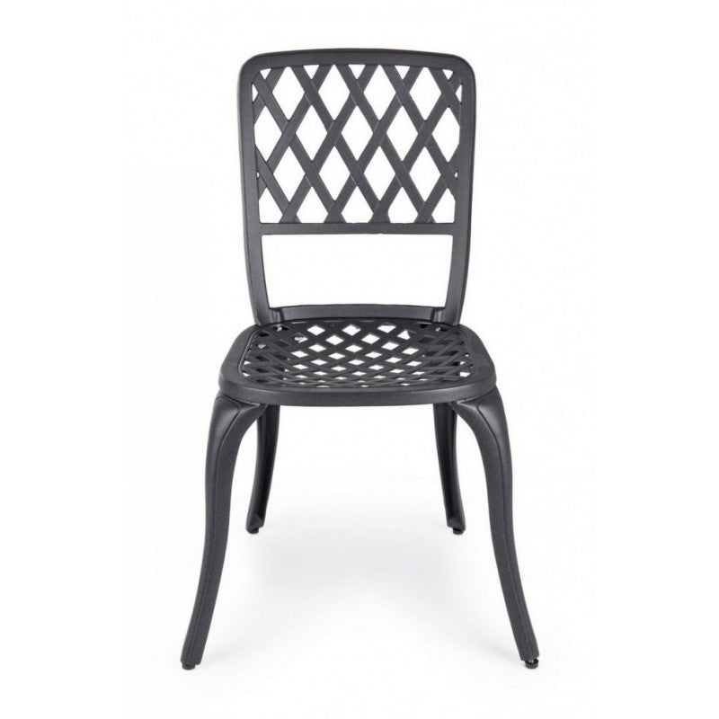 External Anthracite Aluminum Chair Cm 44 X 46 X 89H