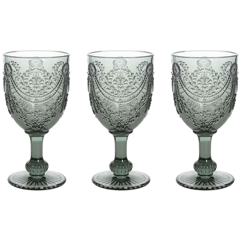 Juego de 3 vasos Savoia 320 cc en cristal gris