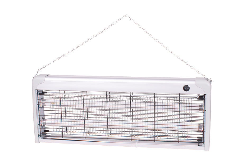 Mosca Killer Alluminio 40W 220V 65X6.5X26Cm Cavo 1Mt Presa A 2 Poli - 2 Tubi Uv Da 20W