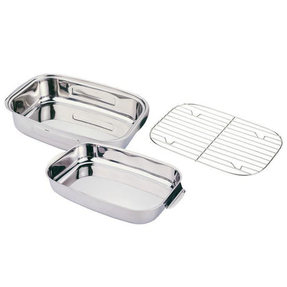 Exclusive rectangular roasting pan with lid 36x24 cm