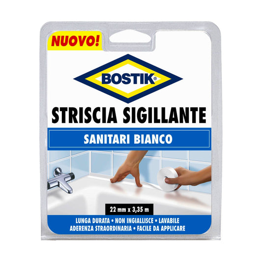 Tira de sellado Bostik Strip de 22 mm de ancho y 3,35 m de largo.