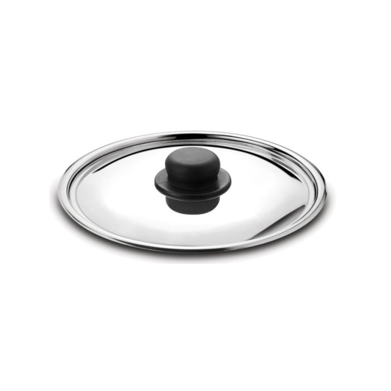 High quality 28cm stainless steel lid for perfect coverage of your pots and pans.